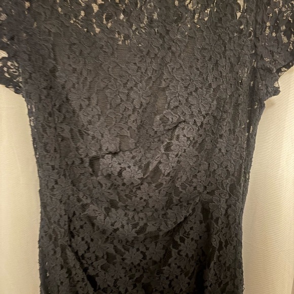 DKNY Black Lace Overlay Dress – Size 10 - Picture 7 of 9